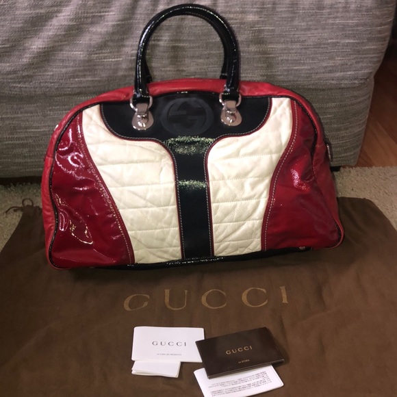 Gucci Handbags - Authentic Gucci XL Snow Glam Bowler Bag